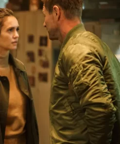 The Bricklayer Aaron Eckhart Green Jacket