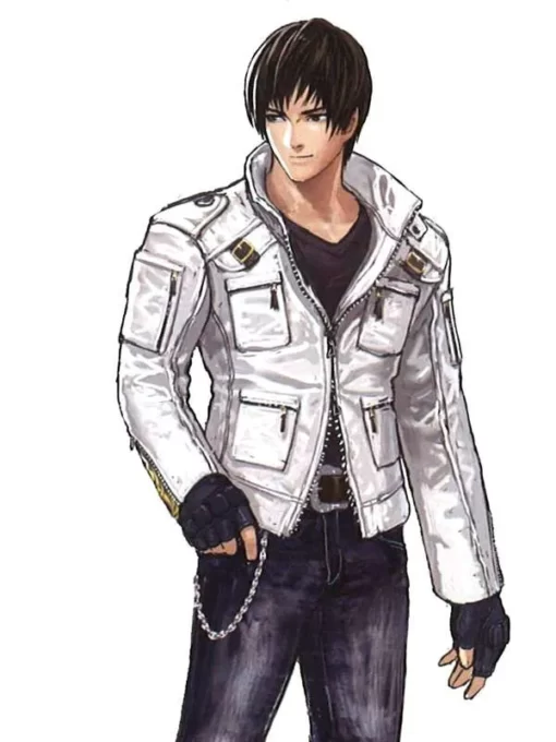 The King Of Fighters Xiv Kyo Kusanagi White Leather Jacket