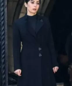 The Penguin 2024 Sofia Falcone Black Wool Coat