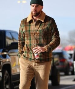Travis Kelce Plaid Corduroy Jacket