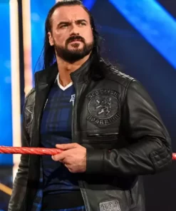 WWE Raw Drew McIntyre Black Leather Jacket