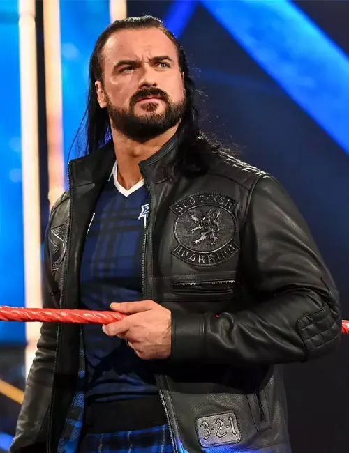 WWE Raw Drew McIntyre Black Leather Jacket