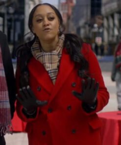 Yes Chef Christmas Tia Mowry Red Coat 2023
