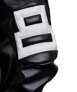 8 Ball Leather Jacket Bomber Style Black Leather Jacket