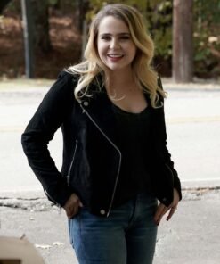 Annie Marks Good Girls Suede Leather Black Jacket