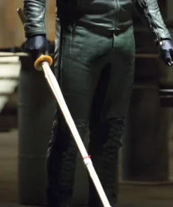 Green Arrow Leather Pant
