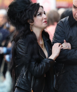 Back To Black Marisa Abela Leather Jacket 2024