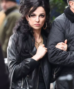 Back To Black Marisa Abela Leather Jacket