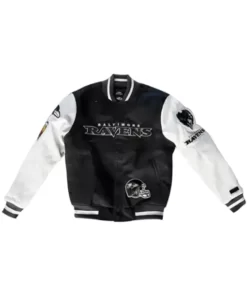Bartel Baltimore Ravens Nfl Black Varsity Jacket With Patches