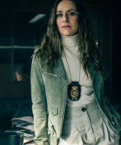 Berlin S01 Raquel Murillo Green Leather Jacket