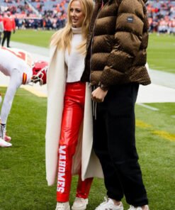 Brittany Mahomes AFC Championship White Coat 2023