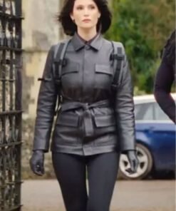 Culprits Gemma Arterton Black Leather Jacket 2024