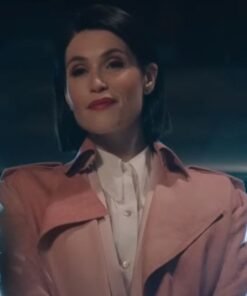 Culprits Gemma Arterton Pink Trench Coat 2024
