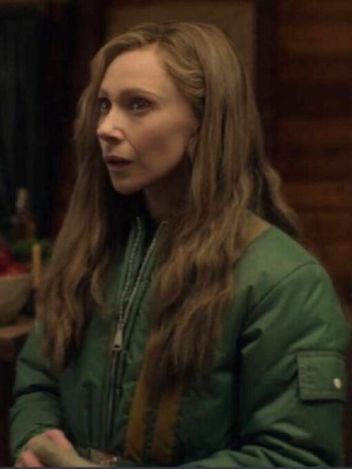 Juno Temple Fargo Season 5 Dorothy ‘Dot’ Ly­on Stripes Green Jacket 2024