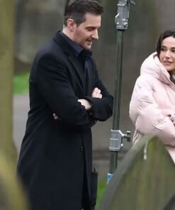 Fool Me Once S01 Joe Burkett Black Wool Coat