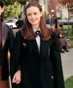 Gilmore Girls S03 Alexis Bledel Black Wool Coat