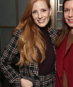 Memory Jessica Chastain Plaid Blazer