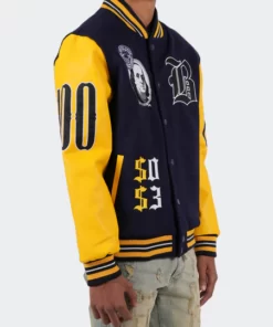 Men’s Blessed Money Navy Varsity Jacket 2024