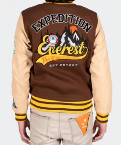 Men’s Everest Expedition Brown Varsity Jacket