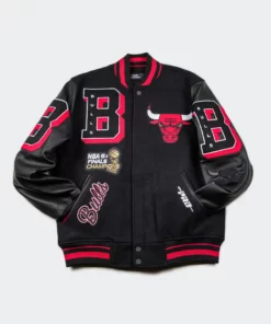 Men’s Pro Standard Chicago Bulls Mash Up Black Varsity Jacket