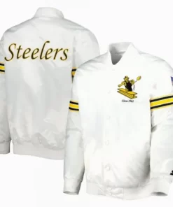 Pittsburgh Steelers The Power Forward Full-snap Satin Jacket