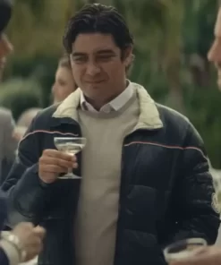 Riccardo Scamarcio Race For Glory 2024 Black Puffer Jacket