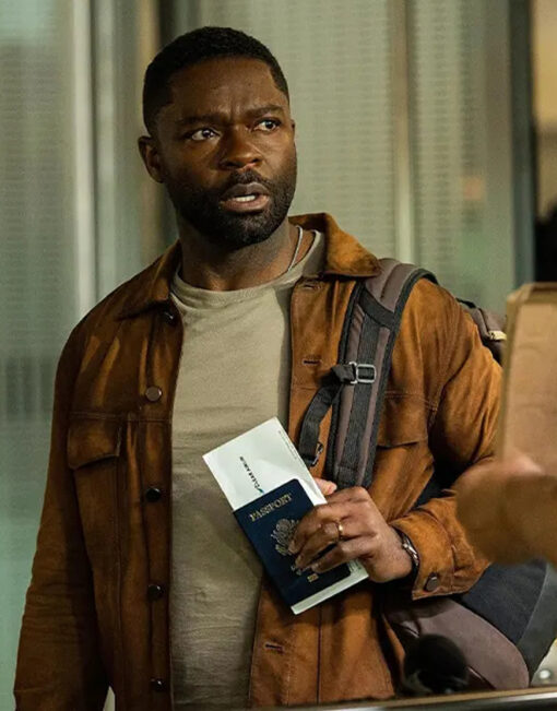 Role Play 2024 David Oyelowo Brown Suede Jacket