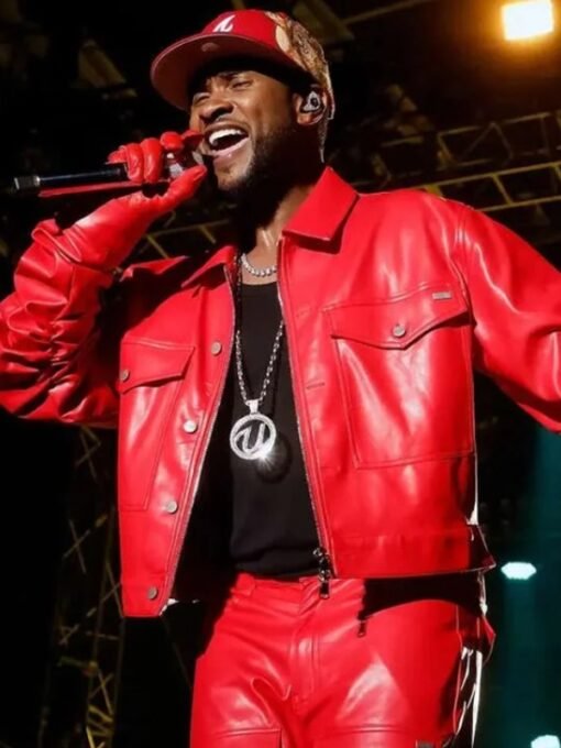 Roots Picnic 2023 Usher Red Leather Jacket
