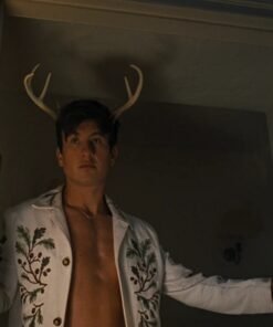 Saltburn 2023 Barry Keoghan Leaf Embroidery Jacket