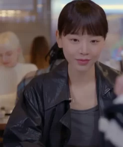 Shin Hye-sun 2023 Welcome To Samdalri Leather Coat