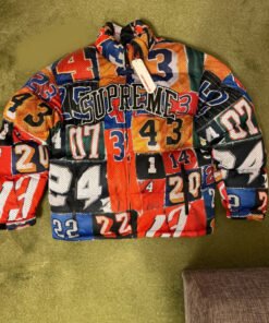 Supreme Mesh Jersey Puffer Multicolor Jacket