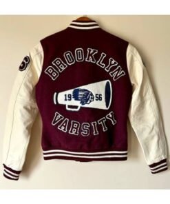 True Religion Maroon Varsity Letterman Jacket 2024