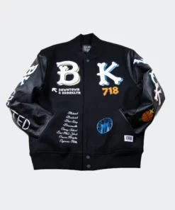 Wedding Cake Brooklyn Black Wool Varsity Jacket