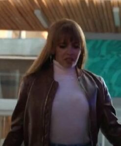Wild Cards Vanessa Morgan Brown Leather Jacket