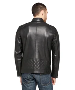 Mens Black Leather Biker Jacket for Sale