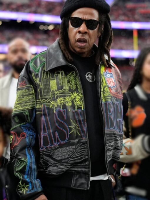 2024 Super Bowl Jay-Z Leather Jacket 2024