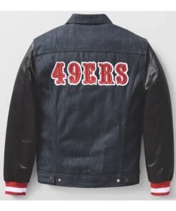 49ers San Fransisco Levis’s Denim Varsity Jacket 2024