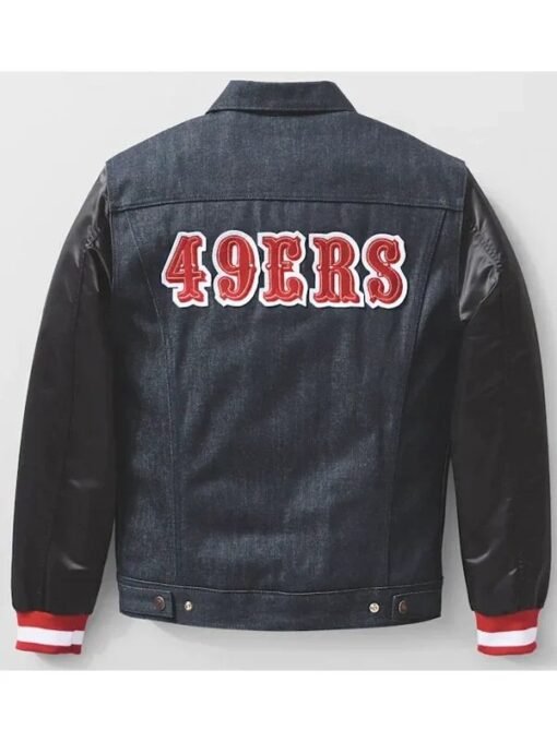 49ers San Fransisco Levis’s Denim Varsity Jacket 2024