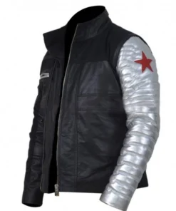 Captain America Winter Soldier Silver Sleeves Jacket