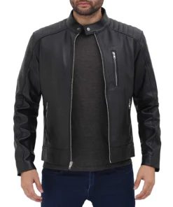 Mens Black Leather Lambskin Jacket