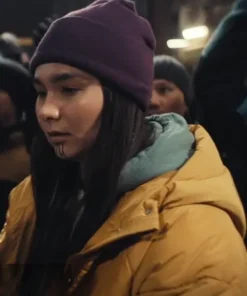 Annie Kowtok True Detective S04 Yellow Coat