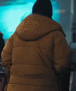 Annie Kowtok True Detective S04 Yellow Puffer Coat