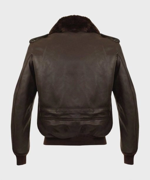 Mens A2 Brown Aviator Bomber Leather Jacket