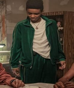 BMF 2021 Myles Truitt Green Velvet Tracksuit