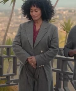 Black-ish Rainbow Johnson Gray Pinstripe Blazer