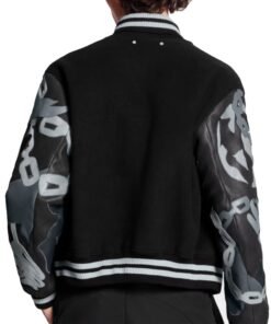 Chains Camo Lv Letterman Varsity Jacket 2024