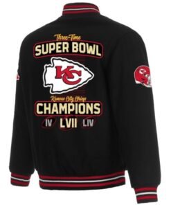 Chiefs Super Bowl Lvii Champions Full-zip Black Jacket 2024