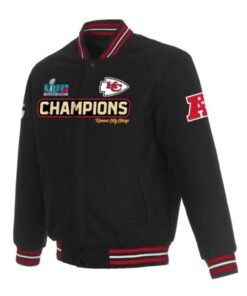 Chiefs Super Bowl Lvii Champions Full-zip Black Jacket
