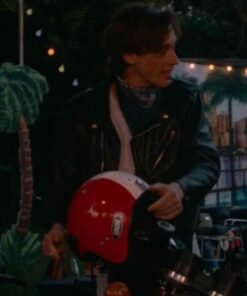 Summer of 85 David Black Leather Jacket