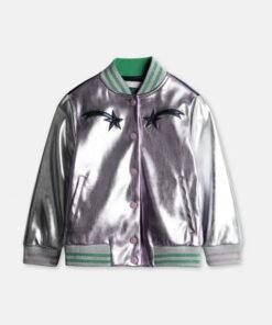 Diane Johnson Black-ish Metallic Bomber Jacket